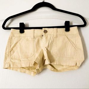 Hollister Co. Pale Yellow Cotton Shorts Size 0